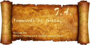Temesvári Anita névjegykártya